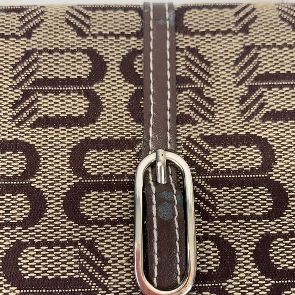 Miscellaneous Trifold Wallet Khaki/Brown Fabric/Faux Leather Calculator - Picture 8 of 9